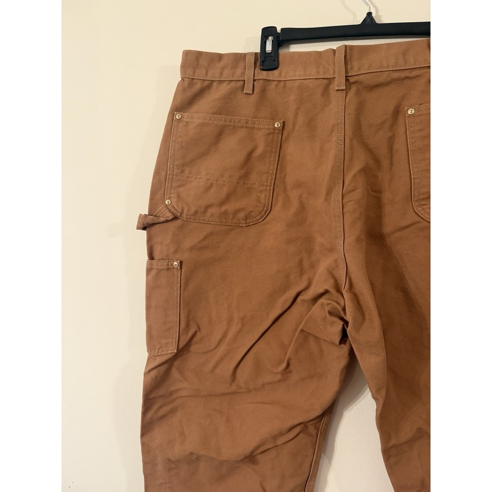 Carhartt Double Knee Pants Mens 42X30 Brown Loose Duck Canvas Utility Work B01-M - Picture 9 of 16
